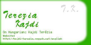 terezia kajdi business card
